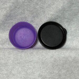 Tupperware Snack Bowl #4914B Purple Black Snack Cup with Lid